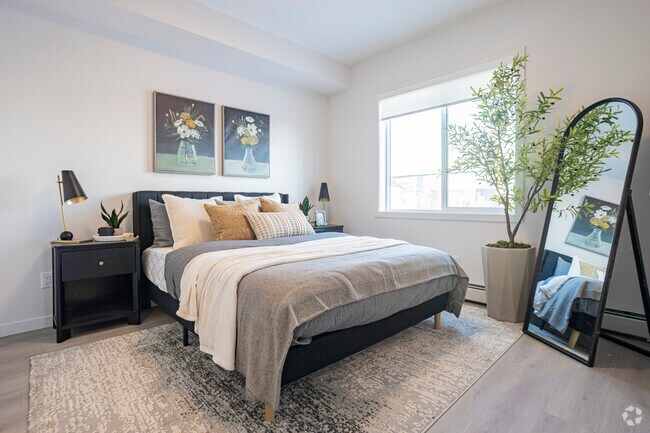 2BR, 2BA - 855SF - Primary Bedroom - BLU at Belvedere