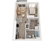 Plan A5 | 1 bedroom, 1 bathroom