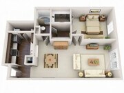 C80 AFF floor plan Deerwood Apartments