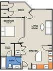 The Daybreak West 1 Bedroom/1 Bath