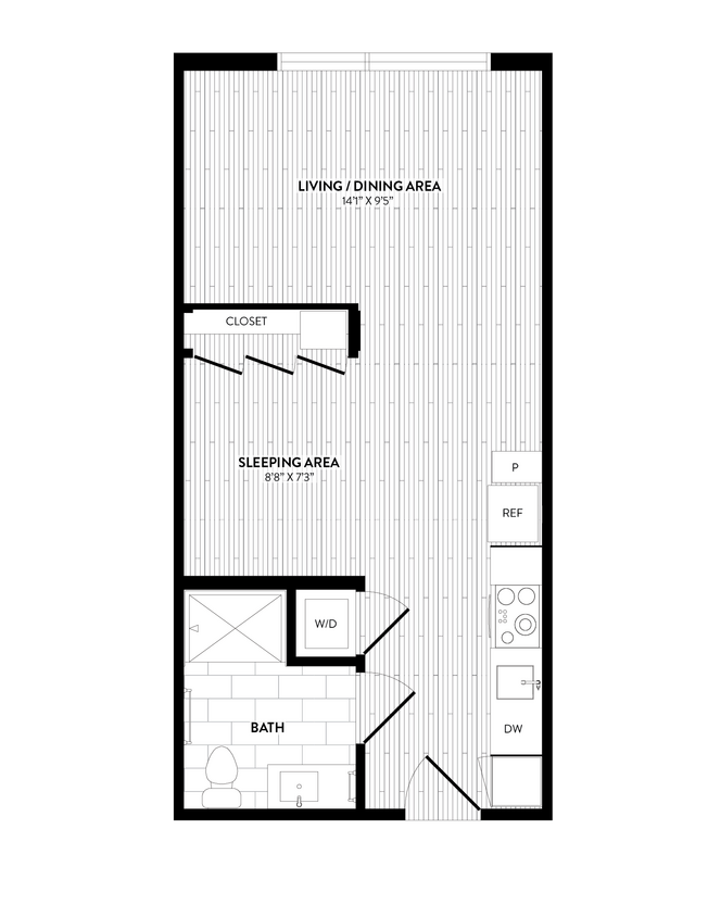 Floor Plan - A2 S1A - Studio