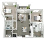 B2N floor plan The Peak at Nichols Plaza