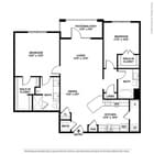 Brandon Crossroads - 2B2B - 1203 SF - B2 - Lane - 2D Floorplan - Copy