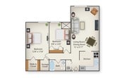 2BR/1BA