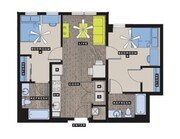 Descubre este plano de planta cuidadosamente diseñado, ideal para una vida elegante y confortable.