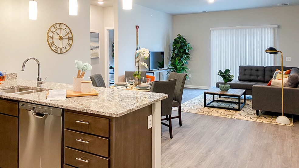 Open-Concept Kitchen & Living Area