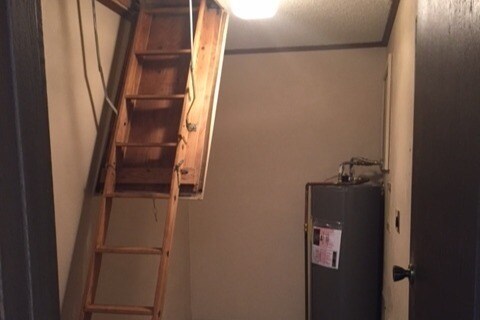 Laundry Room with Attic