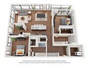 Nova Capricorn 2 bedroom 2 bathroom plus den floor plan