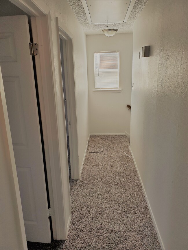 Light and bright upstairs hallway