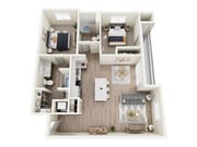 C3 floor plan The Focal Apartments