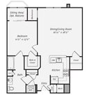 Rutherford Station - A1CR - 1 Beds - 1 Baths - 830 Sq. ft.