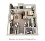 1 Bedroom | 1 Bath | 702 SF