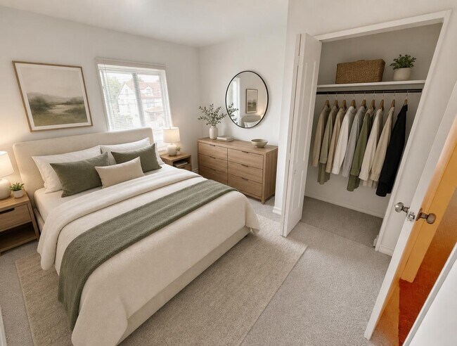 First bedroom with walk-in closet