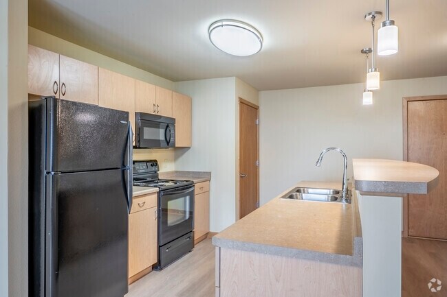1BR, 1BA - 636SF - Kitchen - North Star Apartments
