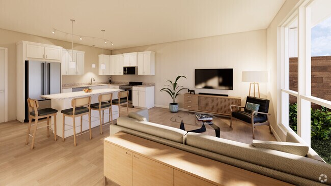 Kitchen and Living area - Brookgreen Townhomes