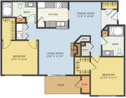 The Palmer - Windsor - 2 Beds - 2 Baths - 1126 Sq. ft.