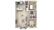 2 Bedroom x 1 Bathroom