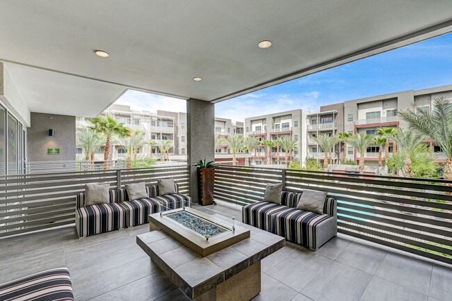 Outdoor Lounge with Fire Place - Keller Cactus Hills