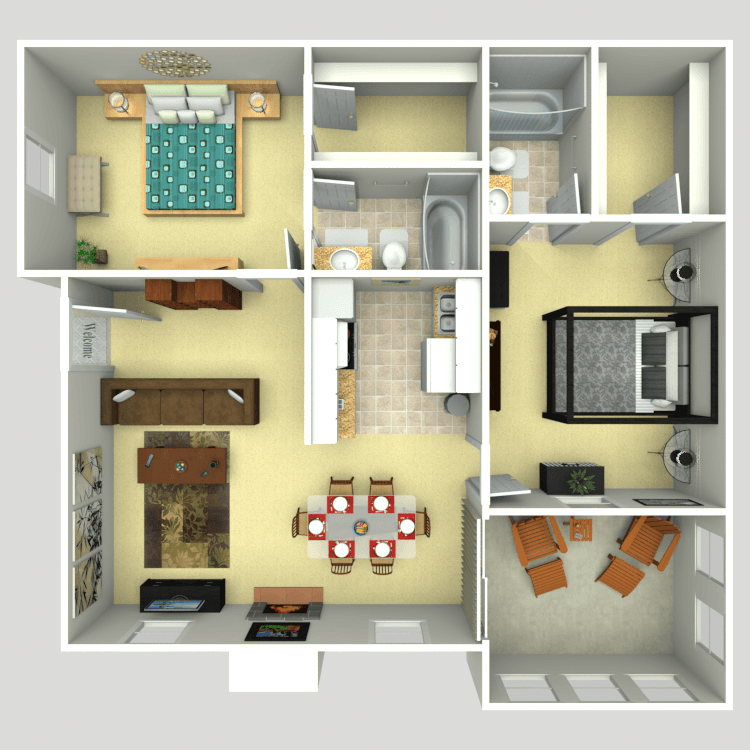 Floor Plan - B2 - Renovated