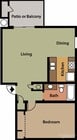 1BR/1BA