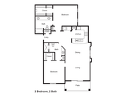 B2 Floorplan: 2 Bedroom, 2 Bathroom