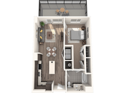 A2a 1 Bedroom, 1 Bathroom