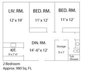 2BR/1BA