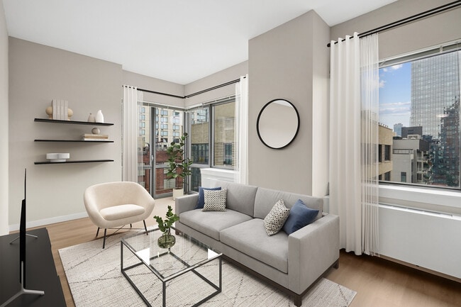 Living room with hard surface flooring