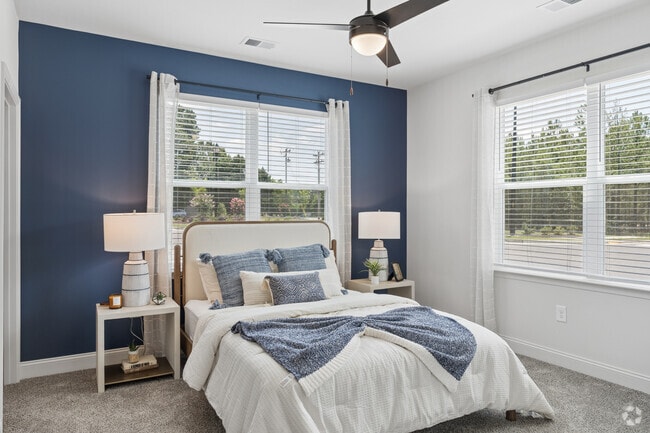 2BR, 2BA - 1,070SF - Primary Bedroom