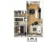 1 Bed / 1 Bath - 633 SF