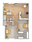 Grove | 2-Bedroom Floorplan