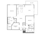 Two Bedroom Two Bath/Den (1346 SF)