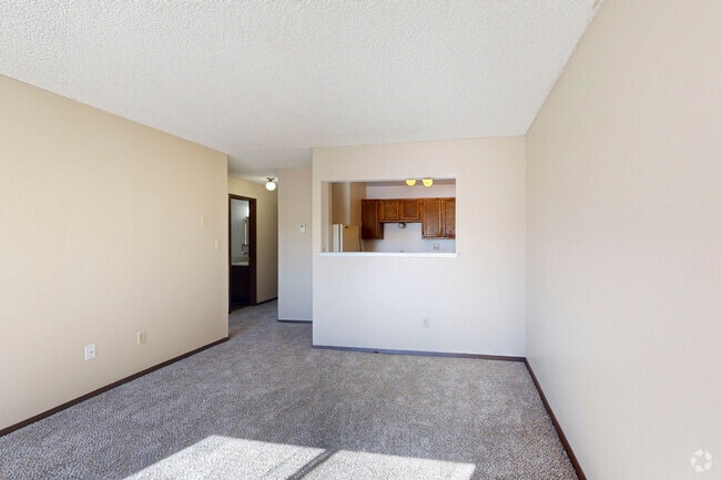 1BR, 1BA - 670SF - Living Room - Casper Village