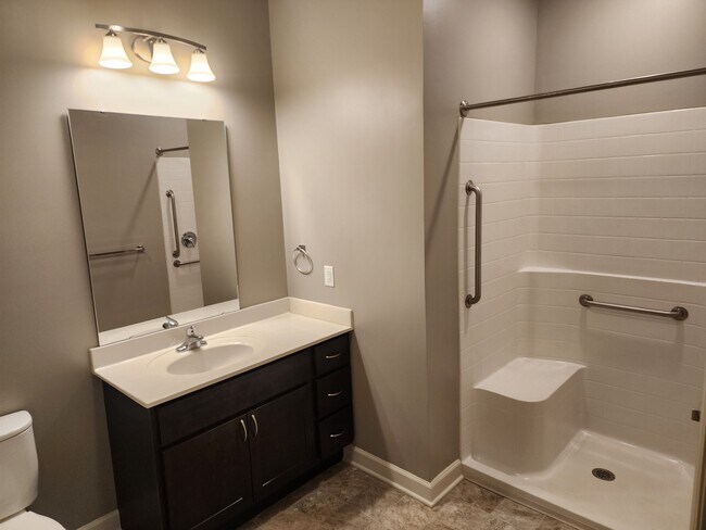 bath with walk in shower
