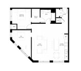 1 Bed Den C floor plan District 1860