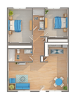 B3R | 2-Bedroom Floorplan
