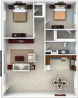 Residence 2 2x1 1100 sqft