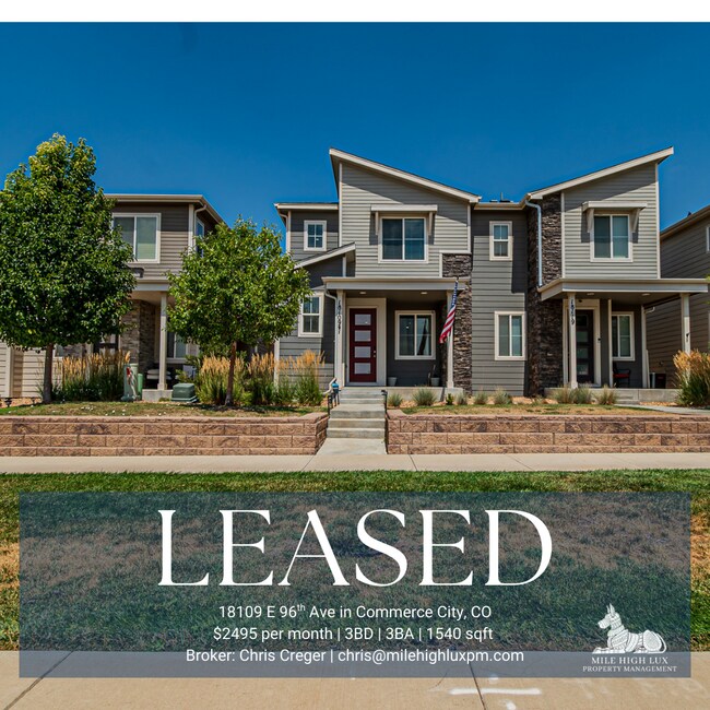 Building Photo - LEASED THRU 04/12/2026: 3BD, 2.5BA Commerce City Townhome with 2-Car Garage