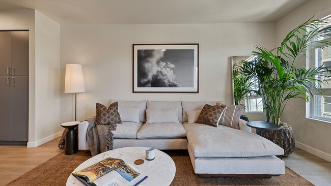 Alternate living room angle with modern furnishings