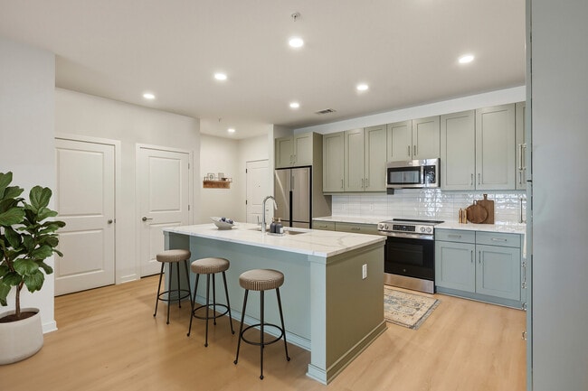 The Row & Gardens Collections - Modern Kitchens with Polished Quartz Countertops