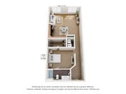 A6 Floorplan at Alpha Mill Apartments