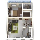 1 habitación/1 baño
