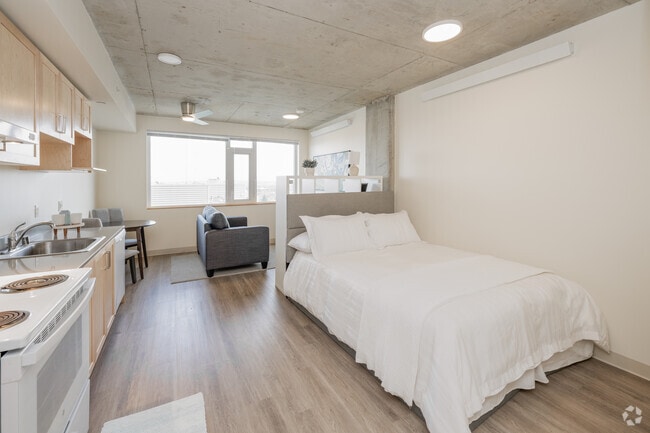 STU - 442SF - Dormitorio - The Rise on Madison - Affordable Housing