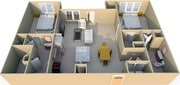2 Bedroom Floor Plan