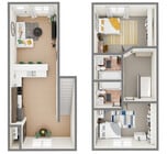 D: 2 Bed 2 Bath
