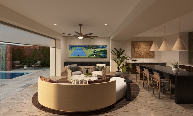 Pool cave lounge - AMLI Treehouse