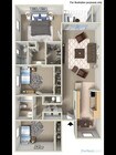 Explore the stylish layout of this contemporary apartment designed for modern living.