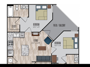 B2: 2BD | 2BA | 866 SF