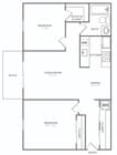 Two Bedroom One Bath | 792 sq. ft.
