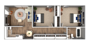 Explora el elegante diseño de este apartamento contemporáneo, perfecto para la vida urbana.